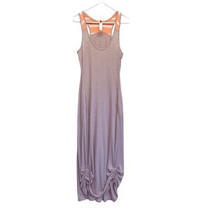 Lucy Lavender Maxi Dress with Orange Strappy Back